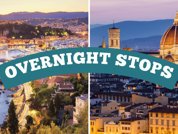 We recommend these cities as overnight stopovers for the Paris to Rome train journey.