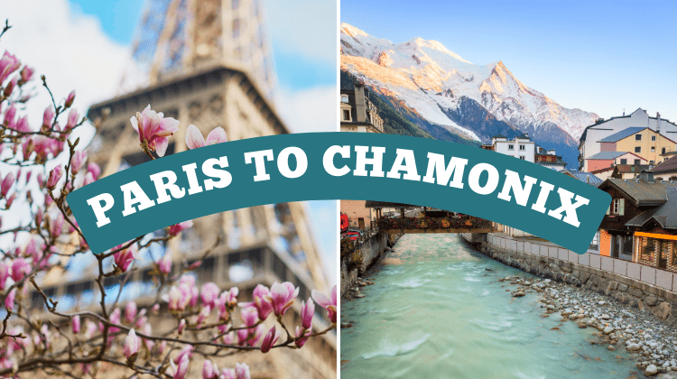 This photo shows both destinations of the Paris to Chamonix train route, explained in our article called Paris to Chamonix by Train.