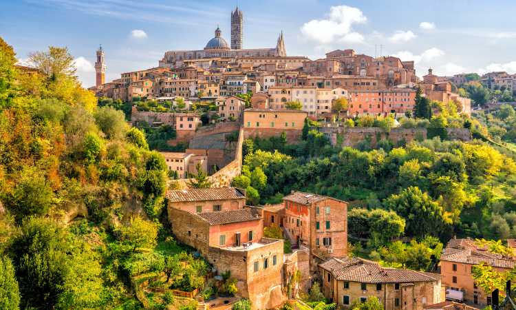 Siena, Italy is a wonderful overnight destination when traveling from Paris to Rome by train.