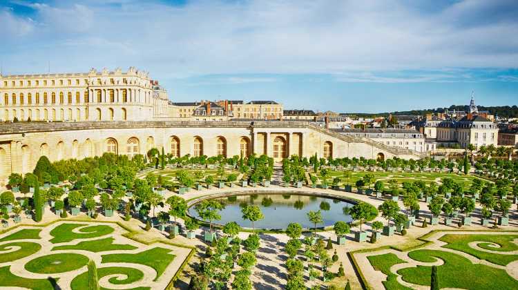 Versailles is pictured here, one of many great day trips from Paris by train.