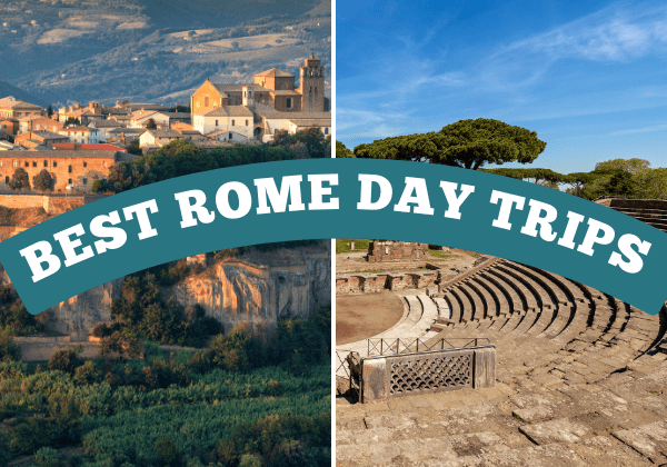 The best day trips by train from Rome include Ostia Antica and Orvieto, both pictured here.