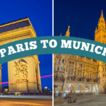 The Paris to Munich rail route features one daily nonstop operated by French railway, SNCF.