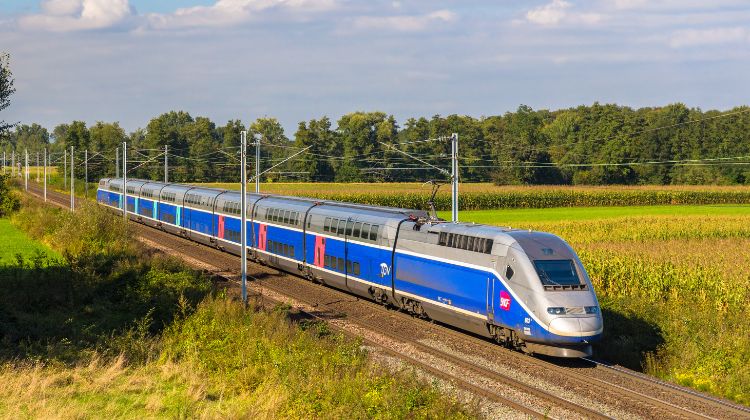 High-speed TGV trains in France connect the country's regions and cities.
